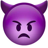angry face with horns