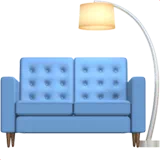 couch and lamp