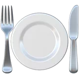fork and knife with plate
