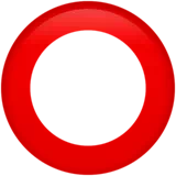 hollow red circle