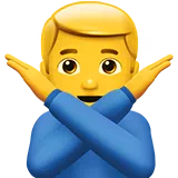 man gesturing NO