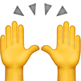 raising hands