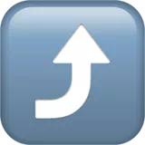right arrow curving up