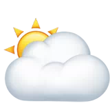 sun behind large cloud
