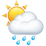 sun behind rain cloud