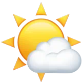 sun behind small cloud
