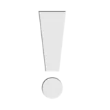 white exclamation mark