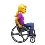 woman in manual wheelchair facing right
