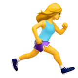 woman running facing right