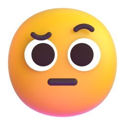 face with raised eyebrow