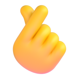 hand with index finger and thumb crossed