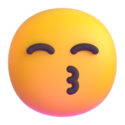 kissing face with smiling eyes