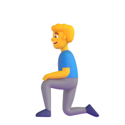man kneeling