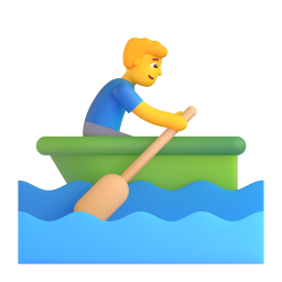man rowing boat