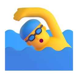 man swimming