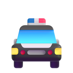 oncoming police car