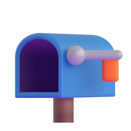 open mailbox with lowered flag