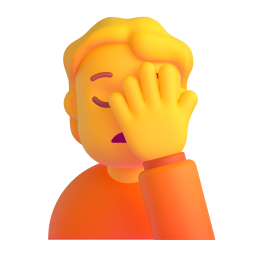 person facepalming