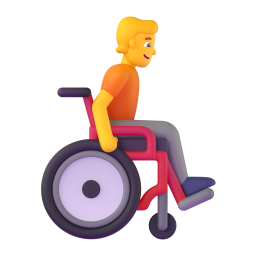 person in manual wheelchair facing right