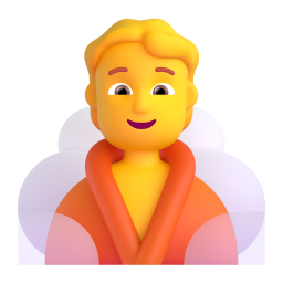 person in steamy room