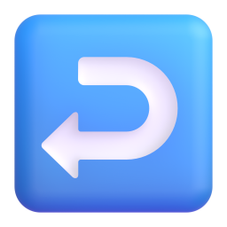 right arrow curving left