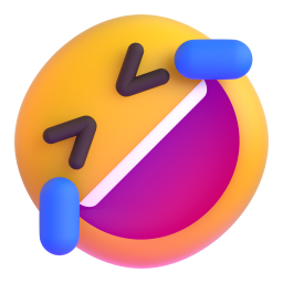 rolling on the floor laughing