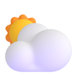 sun behind large cloud