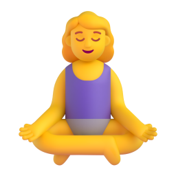 woman in lotus position
