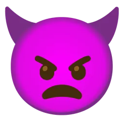 angry face with horns