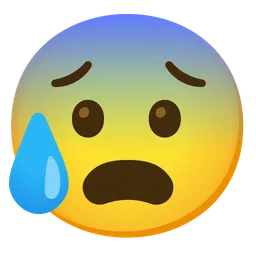 anxious face with sweat