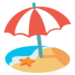 beach with umbrella