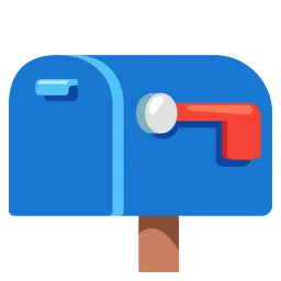 closed mailbox with lowered flag