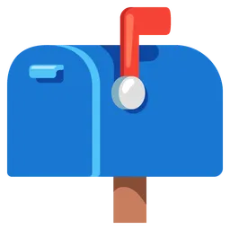closed mailbox with raised flag