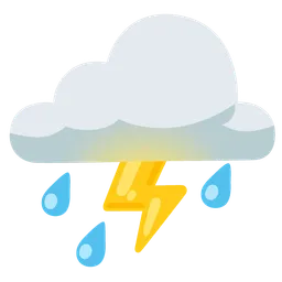 cloud with lightning and rain