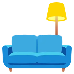 couch and lamp