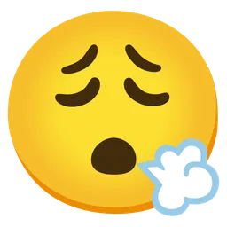 face exhaling
