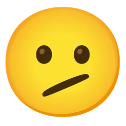 face with diagonal mouth