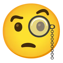 face with monocle