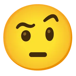 face with raised eyebrow