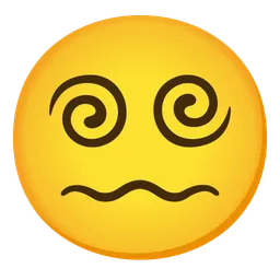 face with spiral eyes