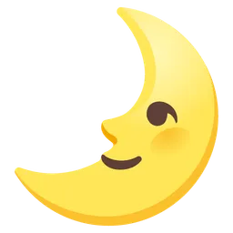 first quarter moon face
