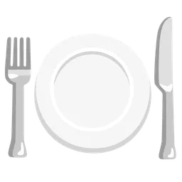 fork and knife with plate