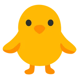 front-facing baby chick