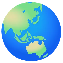globe showing Asia-Australia