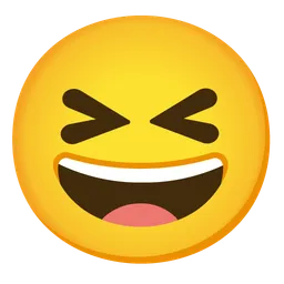 grinning squinting face