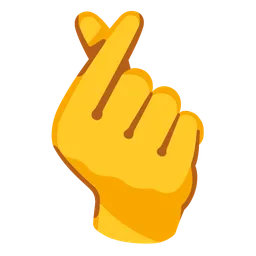 hand with index finger and thumb crossed