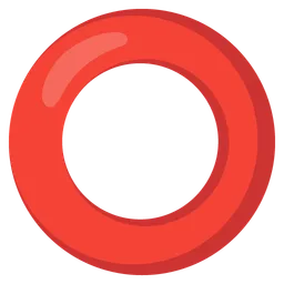 hollow red circle