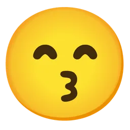 kissing face with smiling eyes