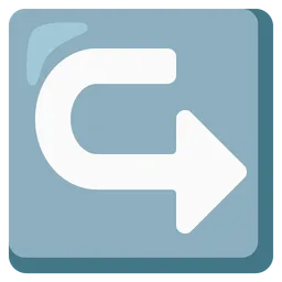 left arrow curving right