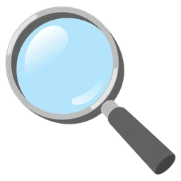 magnifying glass tilted left